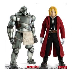 Fullmetal Alchemist: Brotherhood Akční Figures 1/6 Alphonse & Edward Elric Twin Pack ThreeZero
