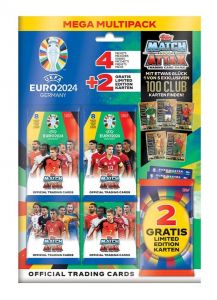 UEFA EURO 2024 Trading Karty 100 Club Mega Multipack Německá Edition*